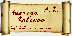 Andrija Kalinov vizit kartica